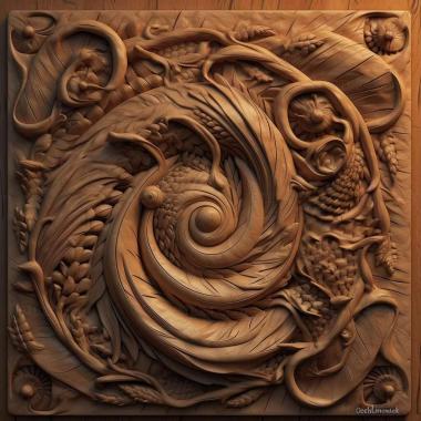 Patterns and decorations stl Taskens 1 3d model